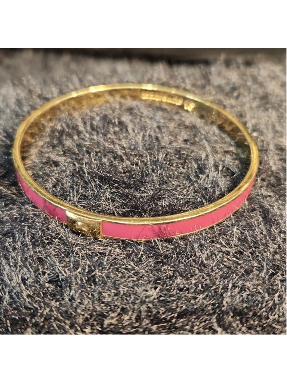 Stowe Street Goldtone Wine Cloisonne Enamel 6MM Bracelet